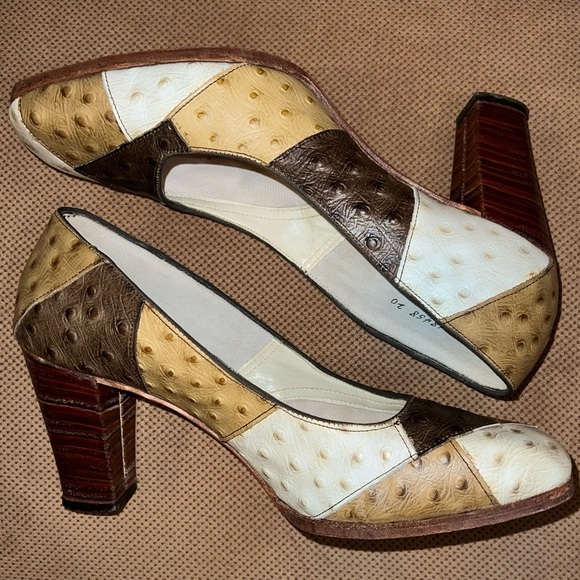 VTG Johansen Leather Patchwork Pumps Size 8.5 - Picture 5 of 7